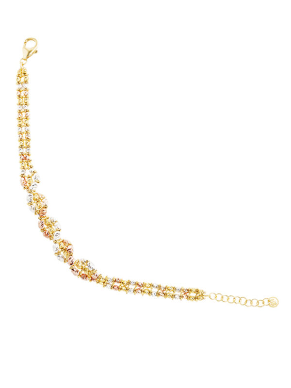 Untitled-3_0011s_0000_Layer61copy TOMEI Lusso Italia Tri-Tone Spiral Beads Bracelet, Yellow Gold 916