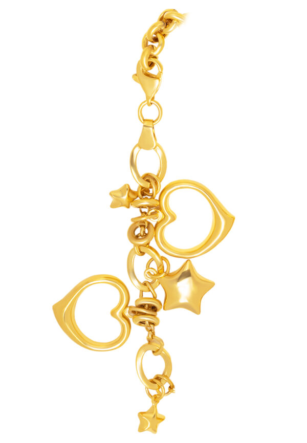 VXXHOB12834-1C-18.5CM-14.30G-3 TOMEI Lusso Italia Love Bracelet, Yellow Gold 916
