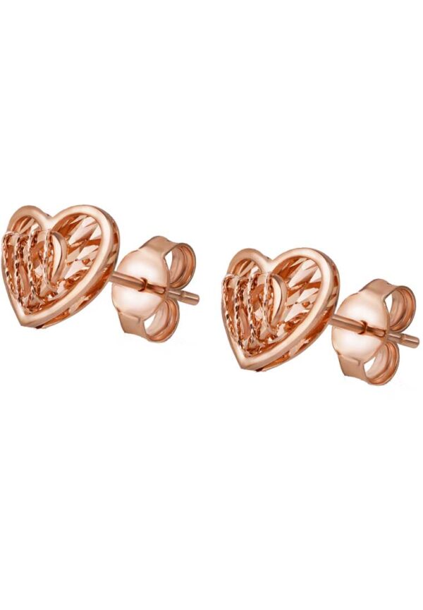 TOMEI Rouge Collection, Fall in Love Earrings, Rose Gold 750