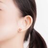 TOMEI Rouge Collection, Fall in Love Earrings, Rose Gold 750