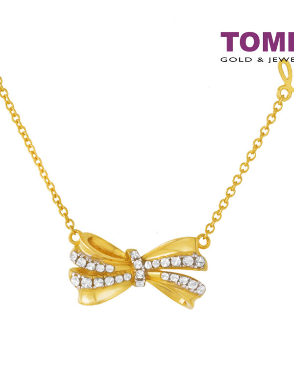 editing1000x1000_0002s_0001_Layer49 TOMEI Diamond Cut Collection Ribbon Necklace, Yellow Gold 916