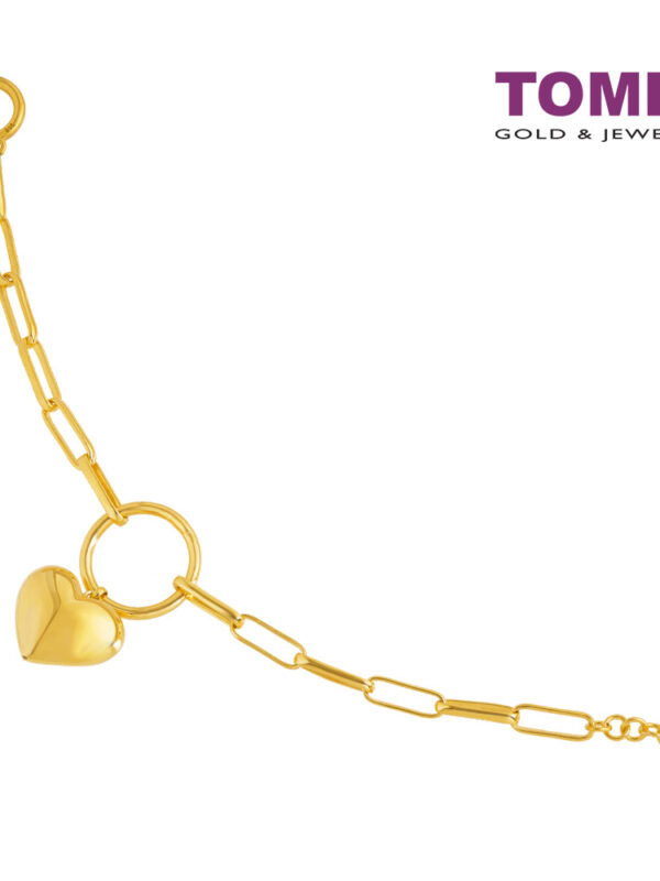 editing1000x1000_0003s_0000_Layer45 TOMEI Heart Linked Chain Bracelet, Yellow Gold 916
