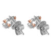 TOMEI Noble Unity Earrings, White+Rose Gold 585