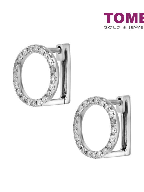 tomei_0005s_0001_tomei_03743.psdcopy_2 Glowing Circle Diamond Earrings | Tomei White Gold 375 (9K) (E1032)