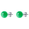 tomei_0008s_0000_Sony_51769_EG-0102J-G-2.psd TOMEI Classic Round Jade Earrings, White Gold 750