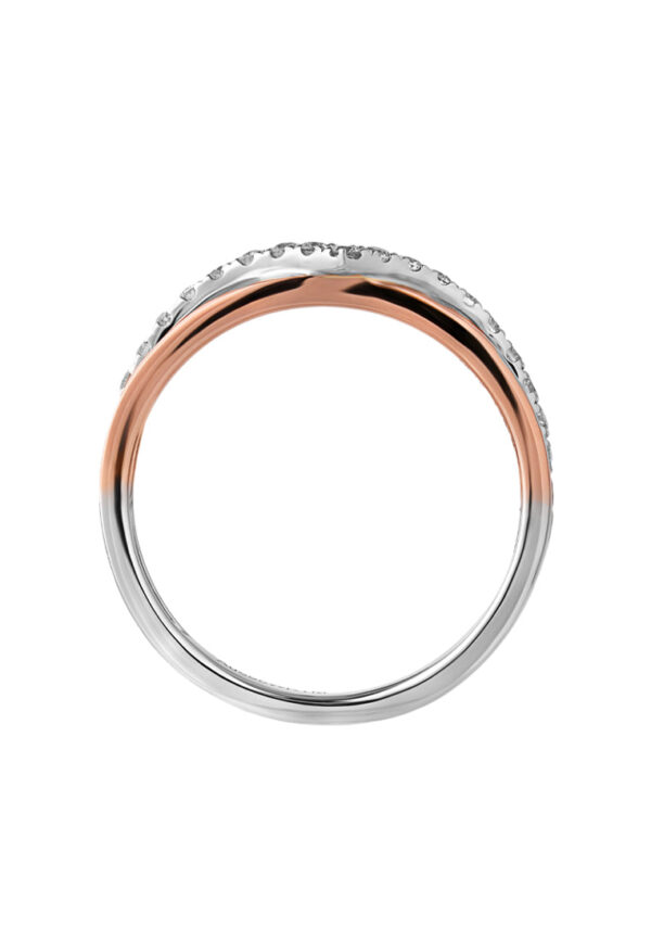 TOMEI Beyond Brilliance Diamond Ring, White+Rose Gold 585