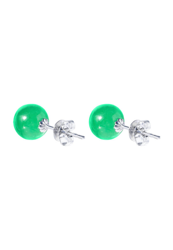 tomei_0008s_0001_Sony_51769_EG-0102J-G-3.psd TOMEI Classic Round Jade Earrings, White Gold 750