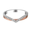 TOMEI Beyond Brilliance Diamond Ring, White+Rose Gold 585