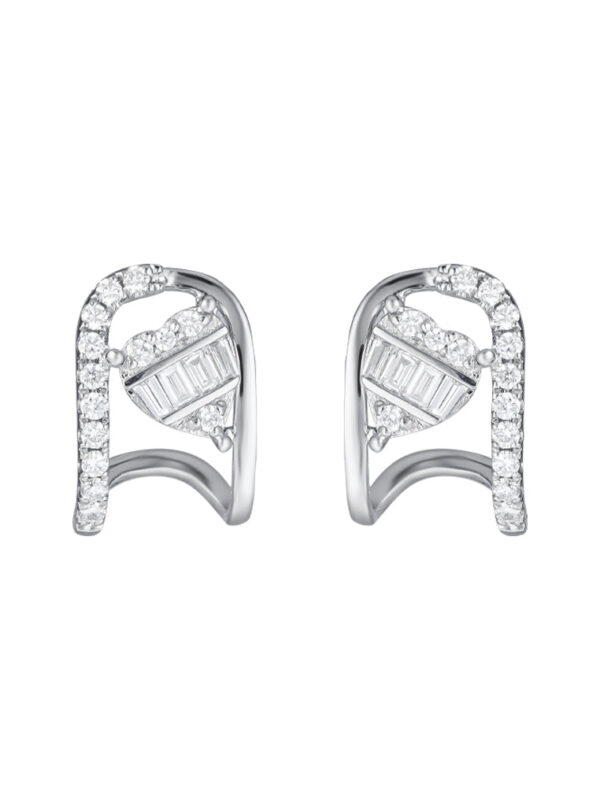 tomei_0009s_0000_DSC09727.psd TOMEI Loving U Diamond Earrings, White Gold 585