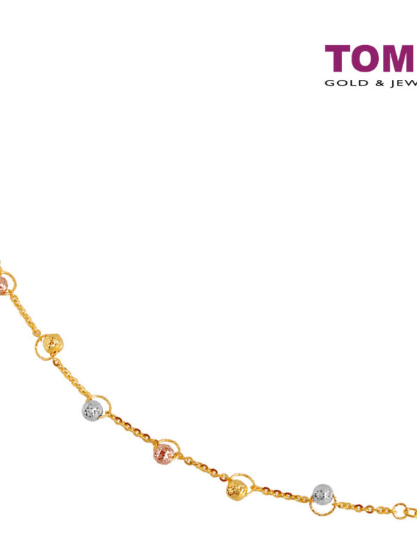 1000px_0013_BB0068-C-3C TOMEI Tri-Tone Beads Bracelet, Yellow Gold 916