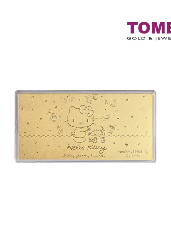 1000x1000px_0006_HK-HB02_1 TOMEI x SANRIO Hello Kitty Welcome New Baby Gold Foil, Yellow Gold 9999 (HK-HB02)(1G)