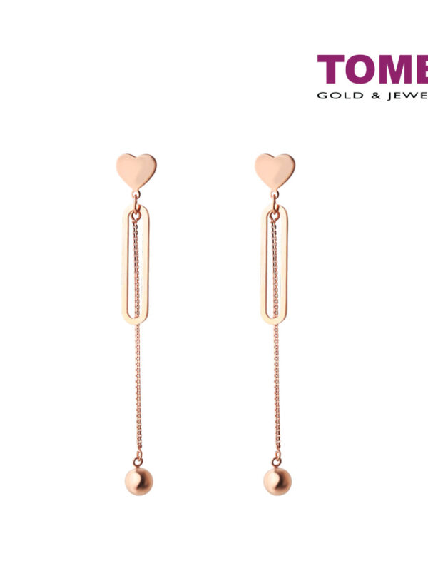 1000x1000px_0011s_0000_2 TOMEI Rouge Collection Love Dangling Earrings, Rose Gold 750