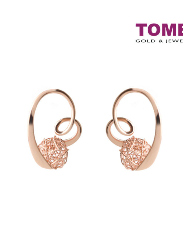 1000x1000px_0017s_0002_1 TOMEI Rouge Collection, Luxuriated in Magnolious Splendour Earrings, Rose Gold 750