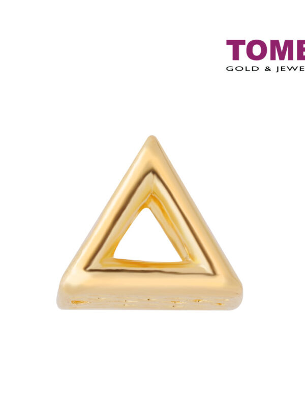 1000x1000px__0007_21 TOMEI Triangle Charm, Yellow Gold 916