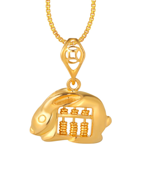 1100x762_12_0017_Layer10 TOMEI Rabbit Abacus Pendant, Yellow Gold 916
