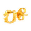 TOMEI I Sanrio Dual-Tone Hello Kitty Earrings, Yellow Gold 916