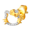 TOMEI I Sanrio Dual-Tone Hello Kitty Earrings, Yellow Gold 916