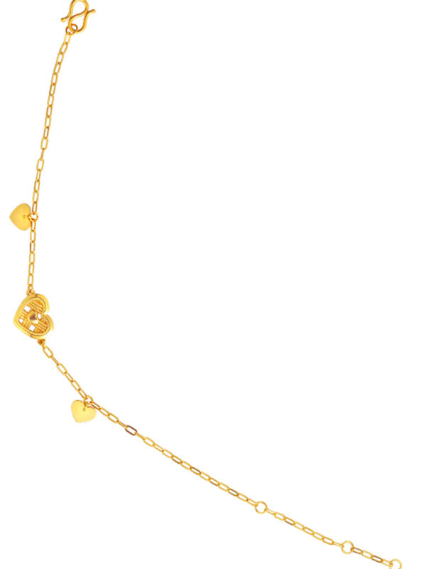 1100x762px_25Sept23_0024_XF-ZZCL-H-M TOMEI X XIFU Wofen-Hearted Bracelet, Yellow Gold 999