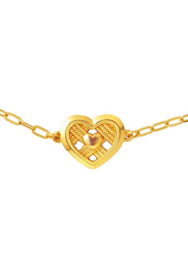 1100x762px_25Sept23_0025_XF-ZZCL-H-M TOMEI X XIFU Wofen-Hearted Bracelet, Yellow Gold 999