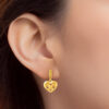 TOMEI X XIFU  Wofen-Hearted Earrings, Yellow Gold 999