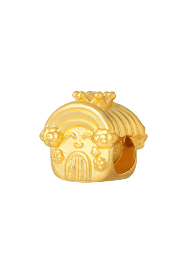 TOMEI Chomel Collection Rainbow House Charm, Yellow Gold 916