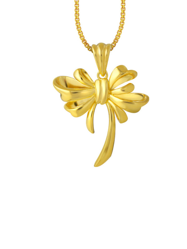 1100x762px_3March_0034_9P-YG1319P-1C TOMEI Ribbon Pendant, Yellow Gold 916