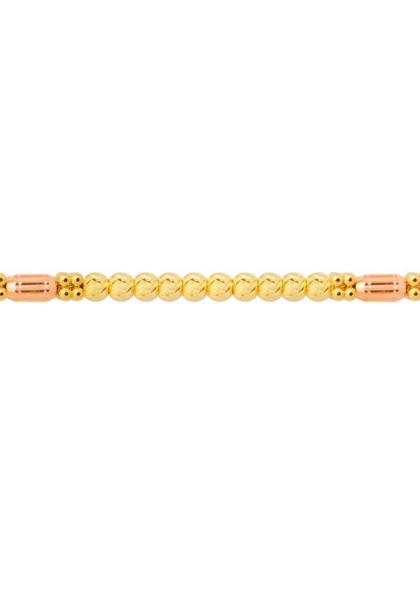 TOMEI Duo-Tone Bead Bracelet, Yellow Gold 916