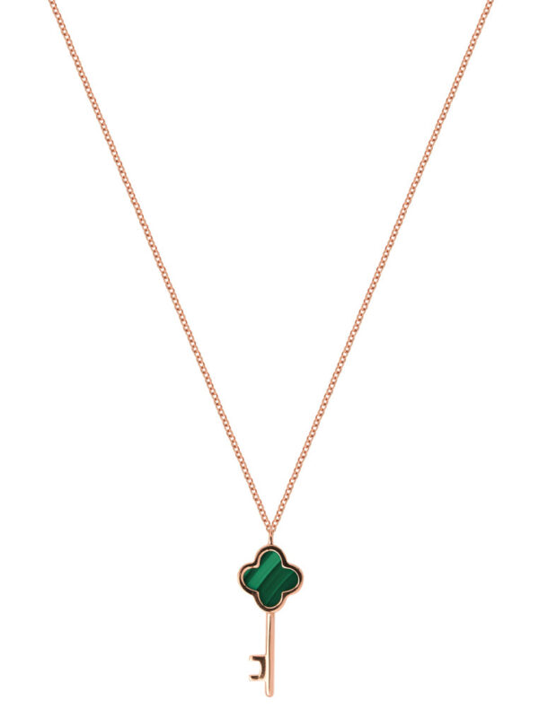 1Tomei_0002_Sony_19503GN39-GD.psd TOMEI Rouge Collection Key Necklace, Rose Gold 750