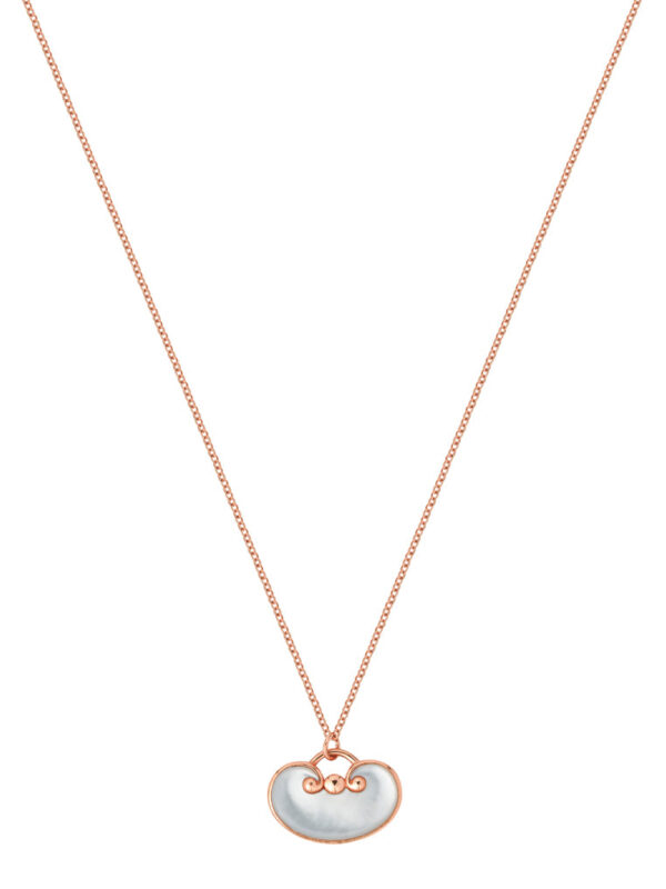 1Tomei_0004_Sony_19501GN36-GD.psd TOMEI Rouge Collection Lucky Lock Necklace, Rose Gold 750