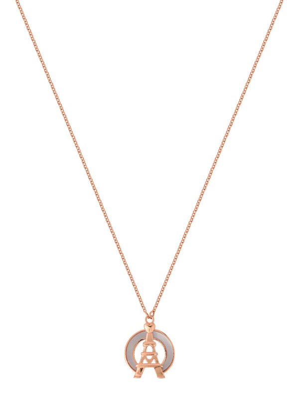 1Tomei_0010_Sony_19496GN42-GD.psd TOMEI Rouge Collection Love Tower Necklace, Rose Gold 750