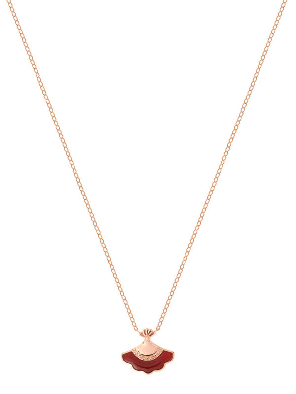 1Tomei_0023_Sony_19485GN38RR-GD.psd TOMEI Rouge Collection Red Tail Necklace, Rose Gold 750