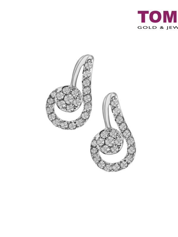 1_c9fe486c-80f3-4cb4-9101-6834df46f058 TOMEI Scintillante Diamond Earrings, White Gold 375 (E1453)