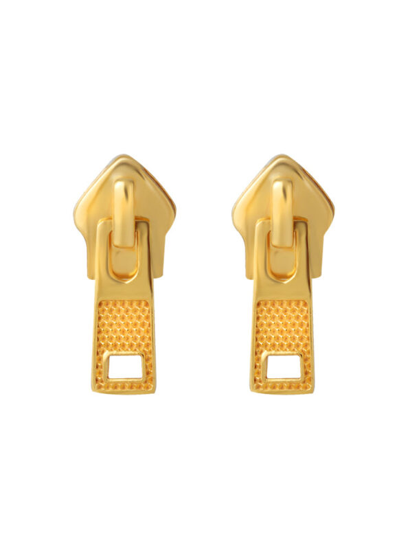 20240809073002d86d0fca6e08dd7c0b96c407713fe622 TOMEI Zip Earrings, Yellow Gold 916