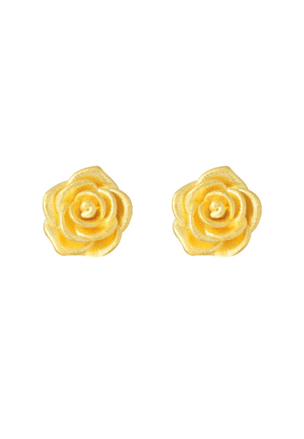 202408141554475d8323d1c3c9a0a67f29278560a86f59 TOMEI XIFU Rose Earrings, Yellow Gold 999