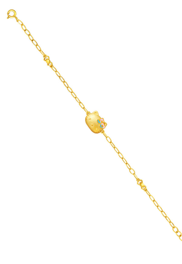 TOMEI I Sanrio Hello Kitty 50th Anniversary Bracelet, Yellow Gold 916