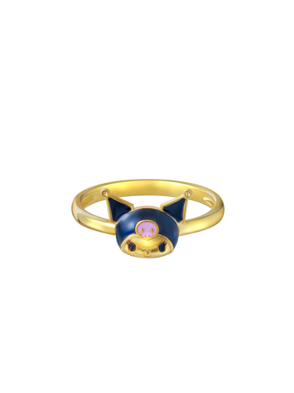 TOMEI I Sanrio Kuromi Ring, Yellow Gold 916