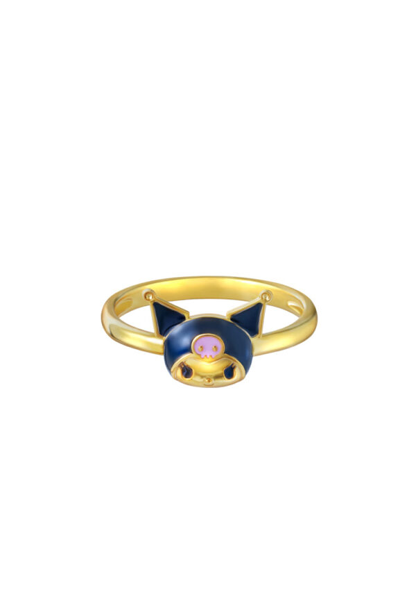 TOMEI I Sanrio Kuromi Ring, Yellow Gold 916