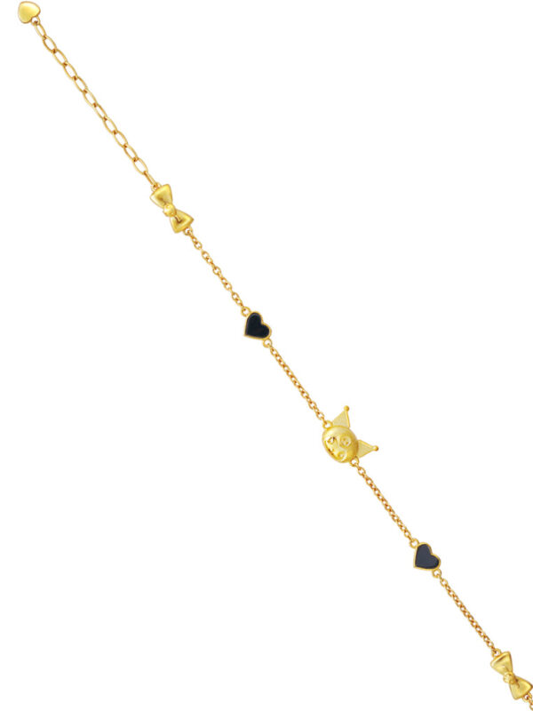 202410210959091cc6a8e9c0e700e960f0e72737635c48 TOMEI X SANRIO Kuromi Bracelet, Yellow Gold 916