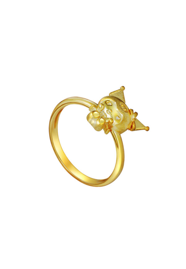 TOMEI I Sanrio Kuromi Ring, Yellow Gold 916