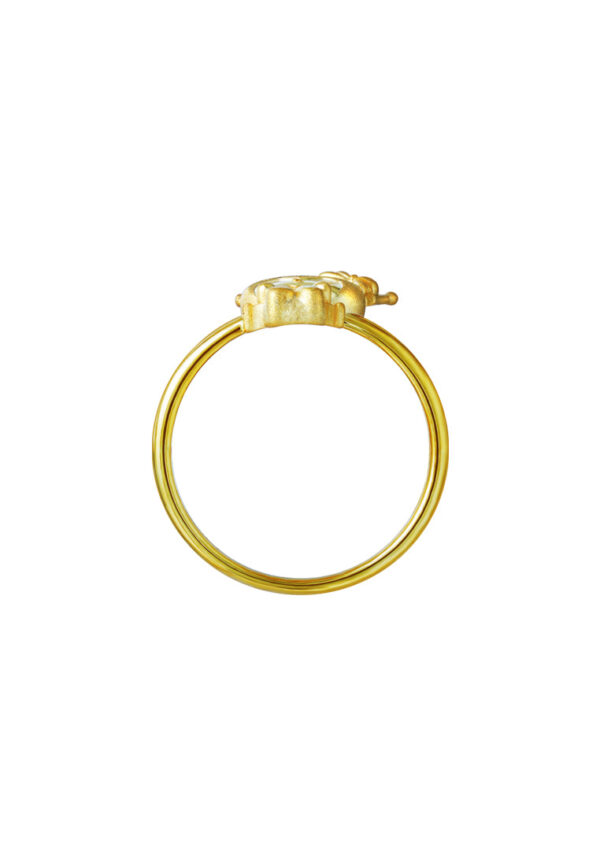 TOMEI I Sanrio Kuromi Ring, Yellow Gold 916