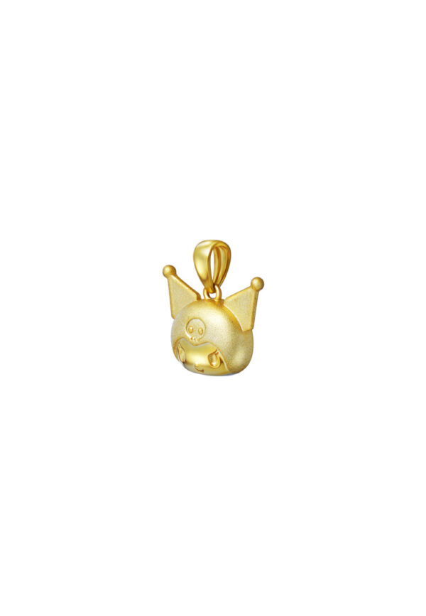 TOMEI I Sanrio Kuromi Head Pendant, Yellow Gold 916