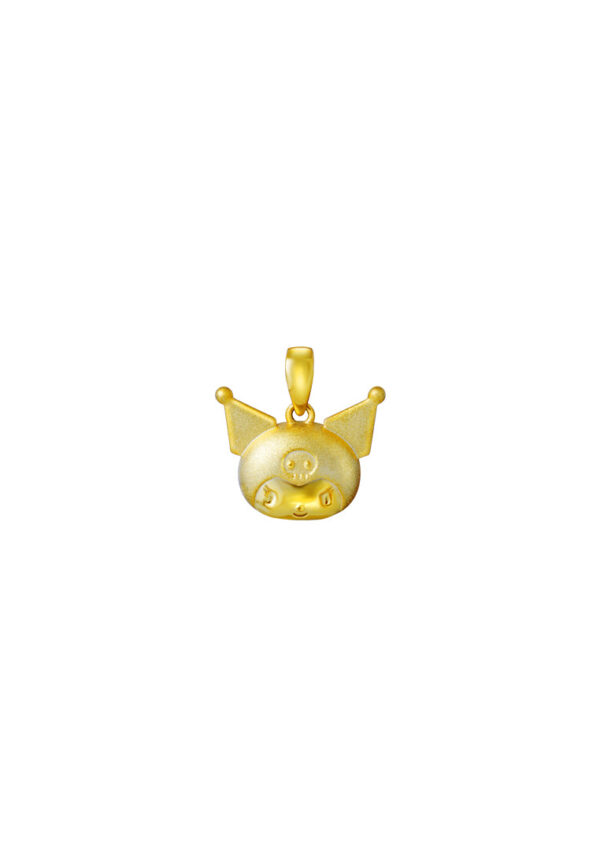 TOMEI I Sanrio Kuromi Head Pendant, Yellow Gold 916