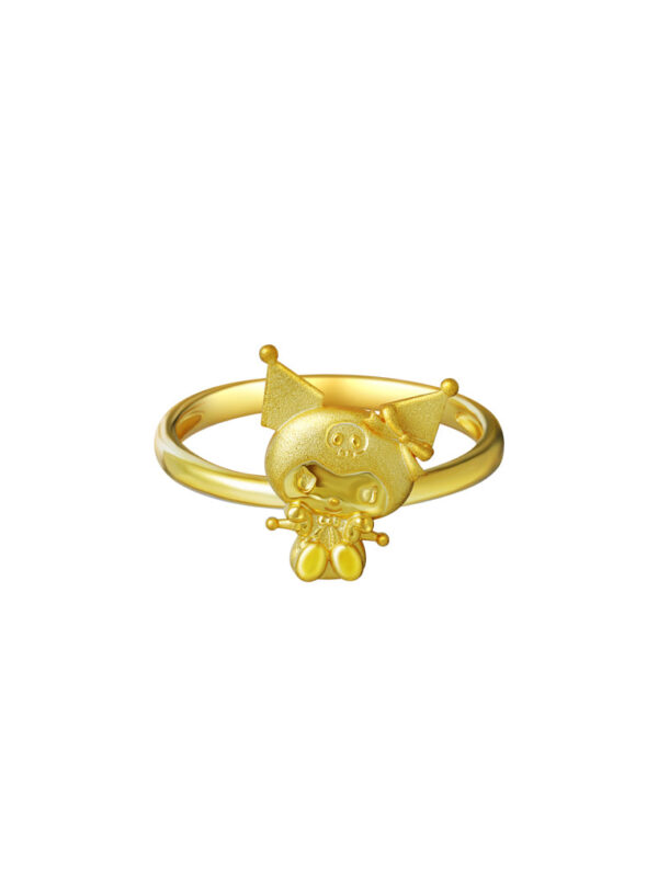 TOMEI I Sanrio Kuromi Ring, Yellow Gold 916