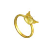 TOMEI I Sanrio Kuromi Head Ring, Yellow Gold 916