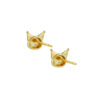 TOMEI I Sanrio Kuromi Head Earrings, Yellow Gold 916