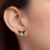 TOMEI I Sanrio Kuromi Earrings, Yellow Gold 916