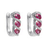 202411080746057e601abf0fb754a8e9346888252411ba TOMEI Vibrant Ruby Earrings, White Gold 750