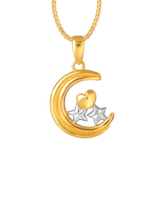 202411270709542f93b90ee1ea681140f9bdae1c62145e TOMEI Starry Moon Pendant, Yellow Gold 916