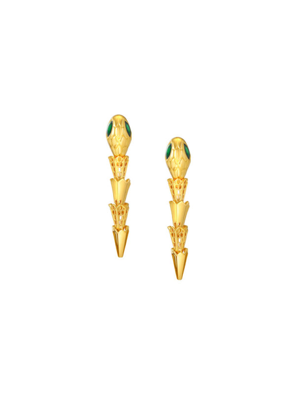 2024122402453256d9bf6effe2a182380ac7b7e23d9598 TOMEI x XIFU 【灵蛇系列】Snake Series Earrings, Yellow Gold 999 (5D)