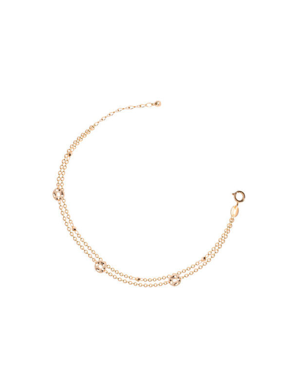 20241227074834e9116326015e098c75f0ad7ea0311f0d TOMEI Rouge Collection Double Happiness Bracelet, Rose Gold 750